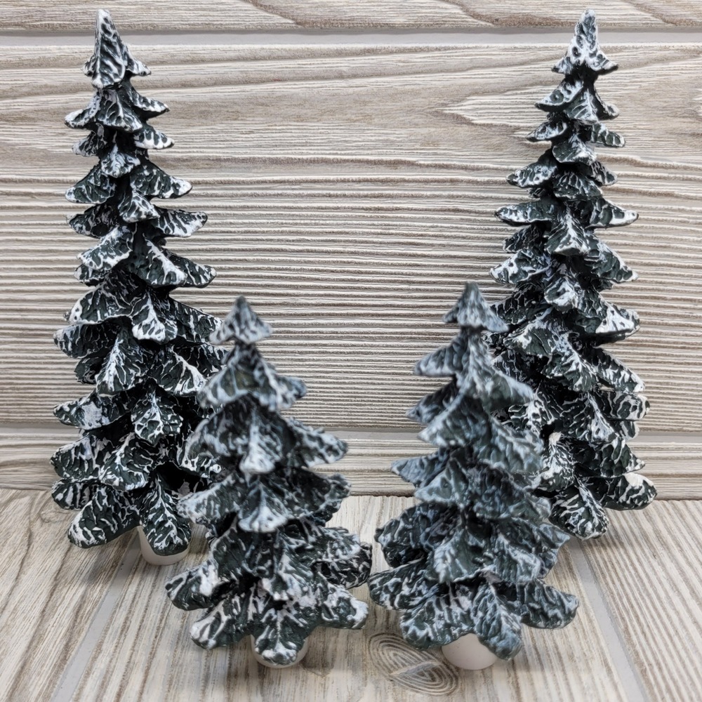 4 Fir Pine Trees Christmas Magic of Mainstreet‎ Replacement Trendmasters 1997